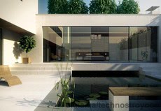 Раздвижные стеклянные двери Reynaers Hi-Finity 3000х3000 мм